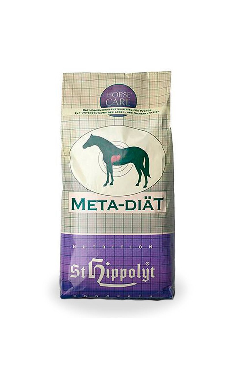 Meta-Diat de St. Hippolyt. Concentrado habitual formulado para caballos que sufren problemas de hígado o riñón.